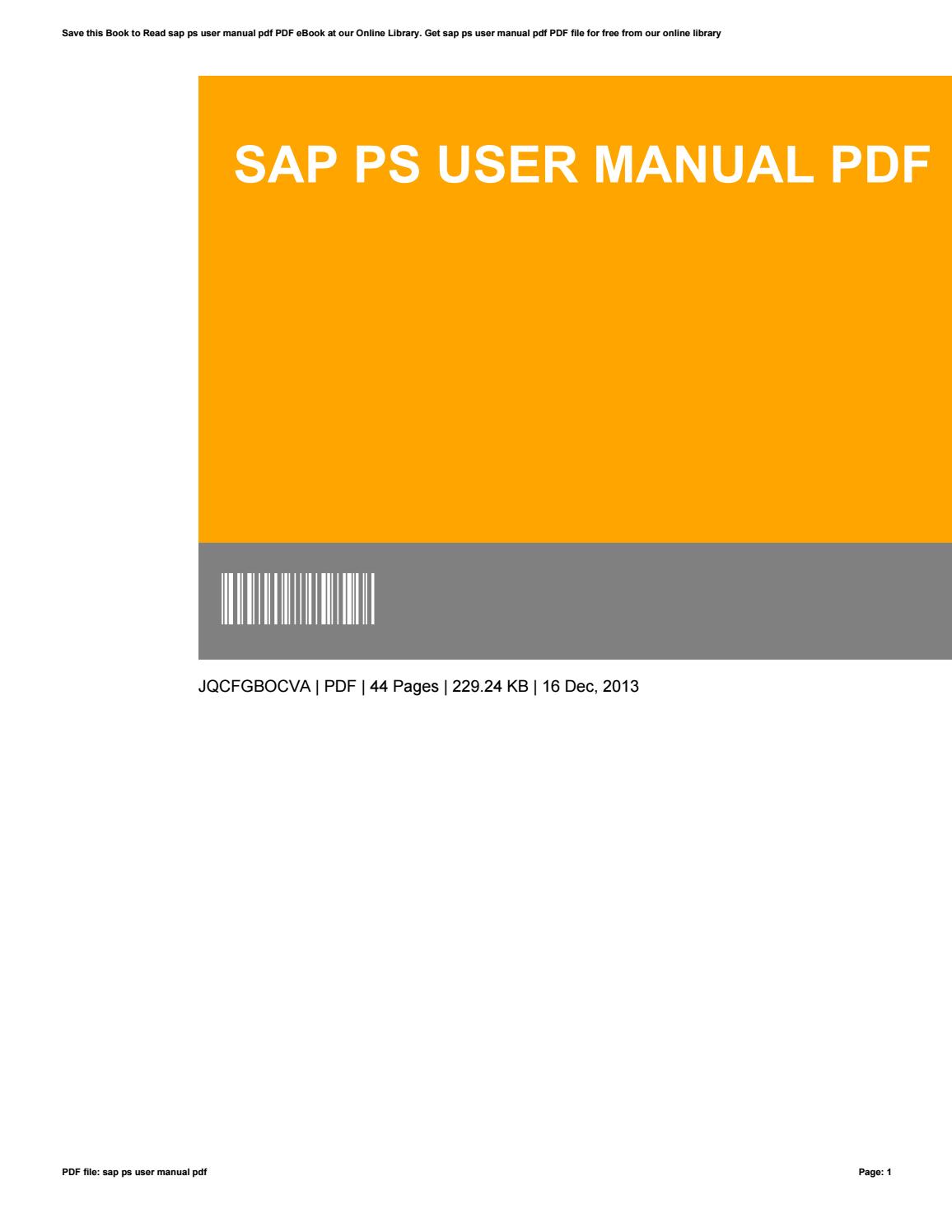 Sap Sd User Manual Pdf Download